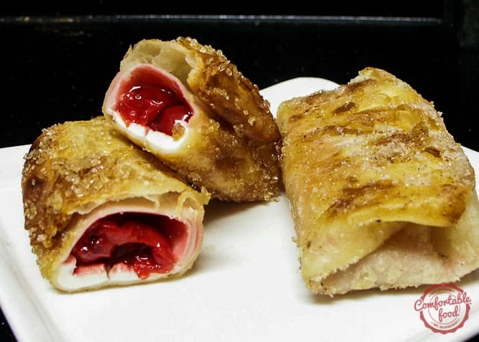 Creamy crispy fried cherry pie recipe.