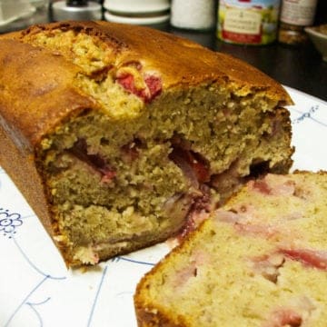 A super easy recipe for strawberry banana bread.