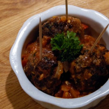 A recipe for Albondigas - traditional Spanish meatballs.