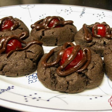 Chocolate covered cherries as cookies.