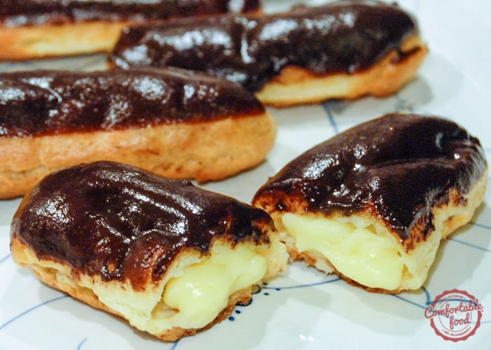 traditional chocolate eclairs