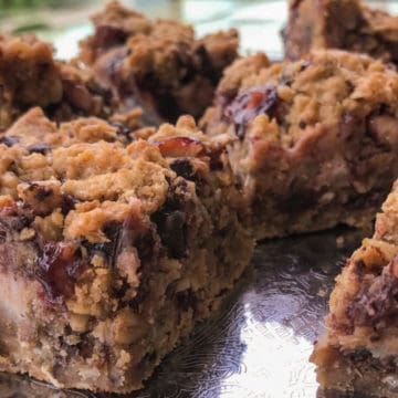 Double chocolate cherry pie dream bar recipe.