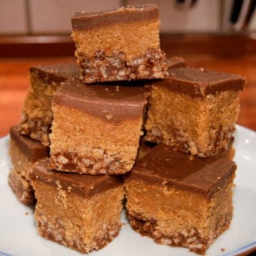 Triple layer peanut butter and chocolate bars
