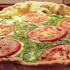 A recipe for Spinach Mushroom Quiche from Comfortable Food