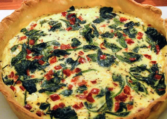 A Quiche Recipe with Spinach and Feta