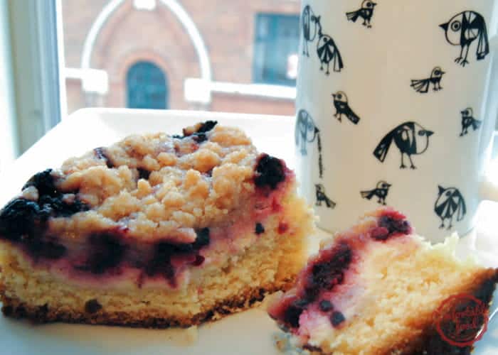 This Blackberry Cream Cheese Coffee Cake is moist and sweet and delicious.