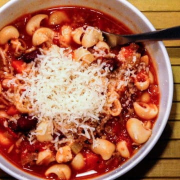 Italian bean and pasta soup recipe.