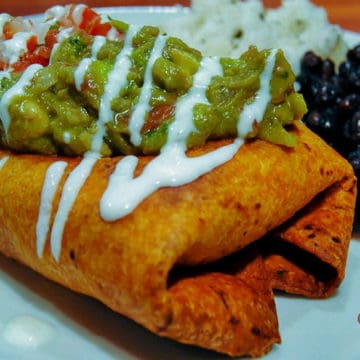 Chipotle chicken chimichangas