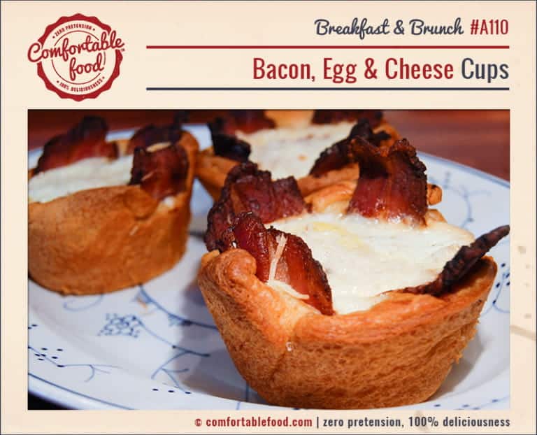 Bacon, Egg and Cheese Cups Comfortable Food