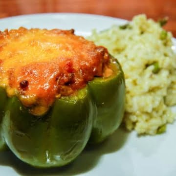 Super hearty stuffed peppers
