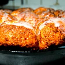 Sweet and sticky skillet monkey bread from comfortable food