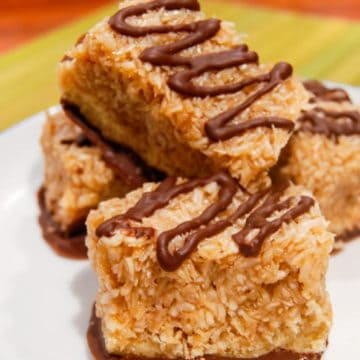 Samoa bars with caramel