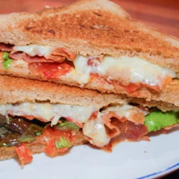 Grilled Cheese with Bacon, Lettuce and Tomato.
