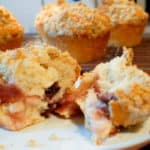 sour cherry crumble muffins