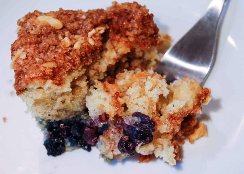 Dense, Rich Blueberry Sour Cream Coffee Cake Comfortable Food