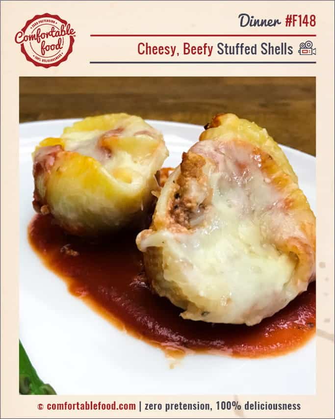 Cheesy Beefy Stuffed Pasta Shells And Video Comfortable Food