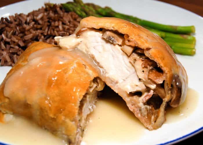 Chicken Wellington 1 Chicken and bacon wellington recipe from comfortable food.