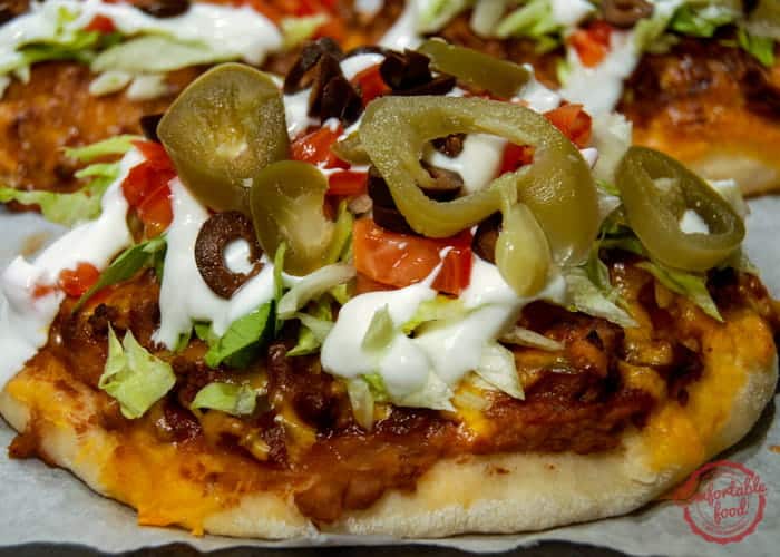 Super customizable and delicious individual mexican pizzas.