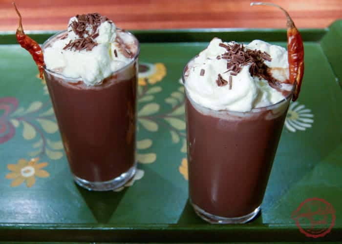 Spicy aztec hot chocolate with chipotle
