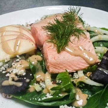 poached salmon salad
