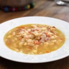 Simple Portuguese Chicken, Bacon &Amp; White Bean Soup 2 Simple portuguese chicken bacon and white bean soup from comfortable food.