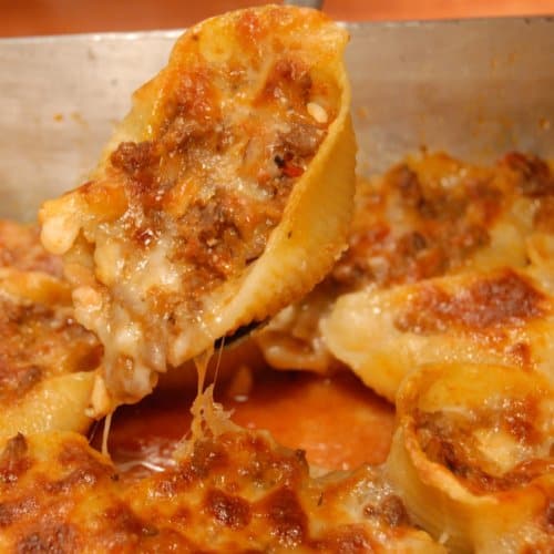 Jumbo Stuffed Shells With Meat (Ground Beef!) - On My Kids Plate