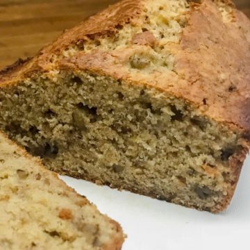 One loaf of cream cheese banana bread