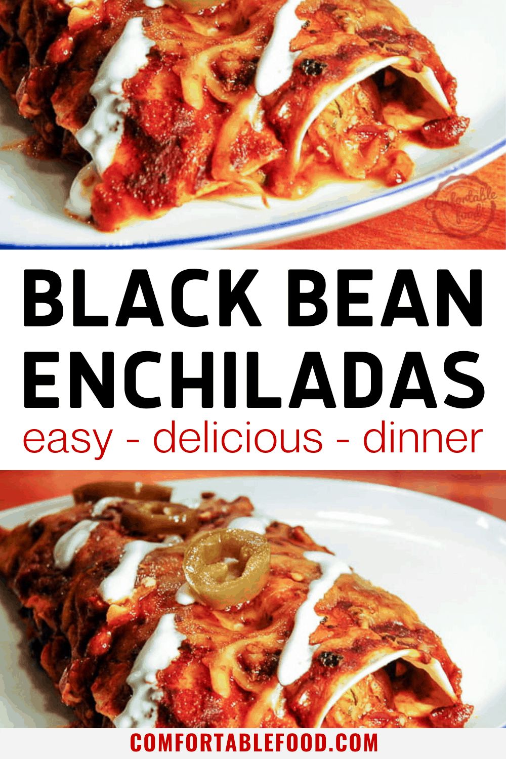 Black bean enchiladas pin