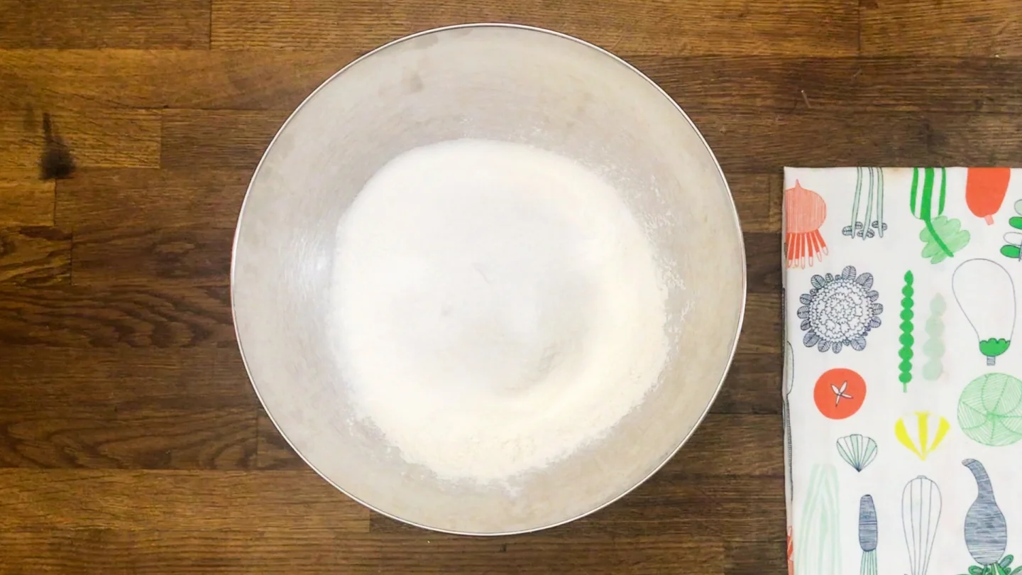 cornmeal, cup all purpose flour, brown sugar, baking powder, and salt mix in a bowl