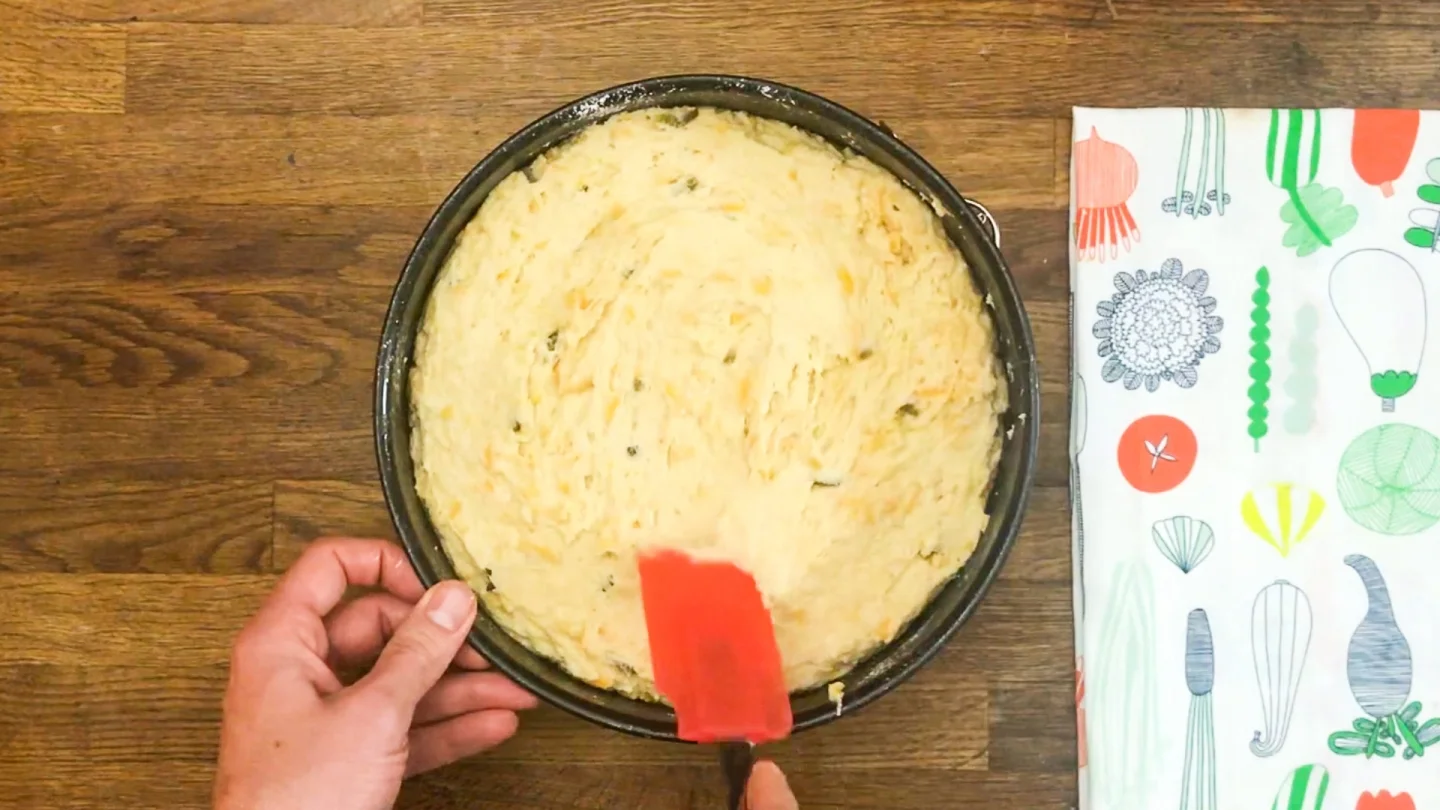 batter into the cast iron