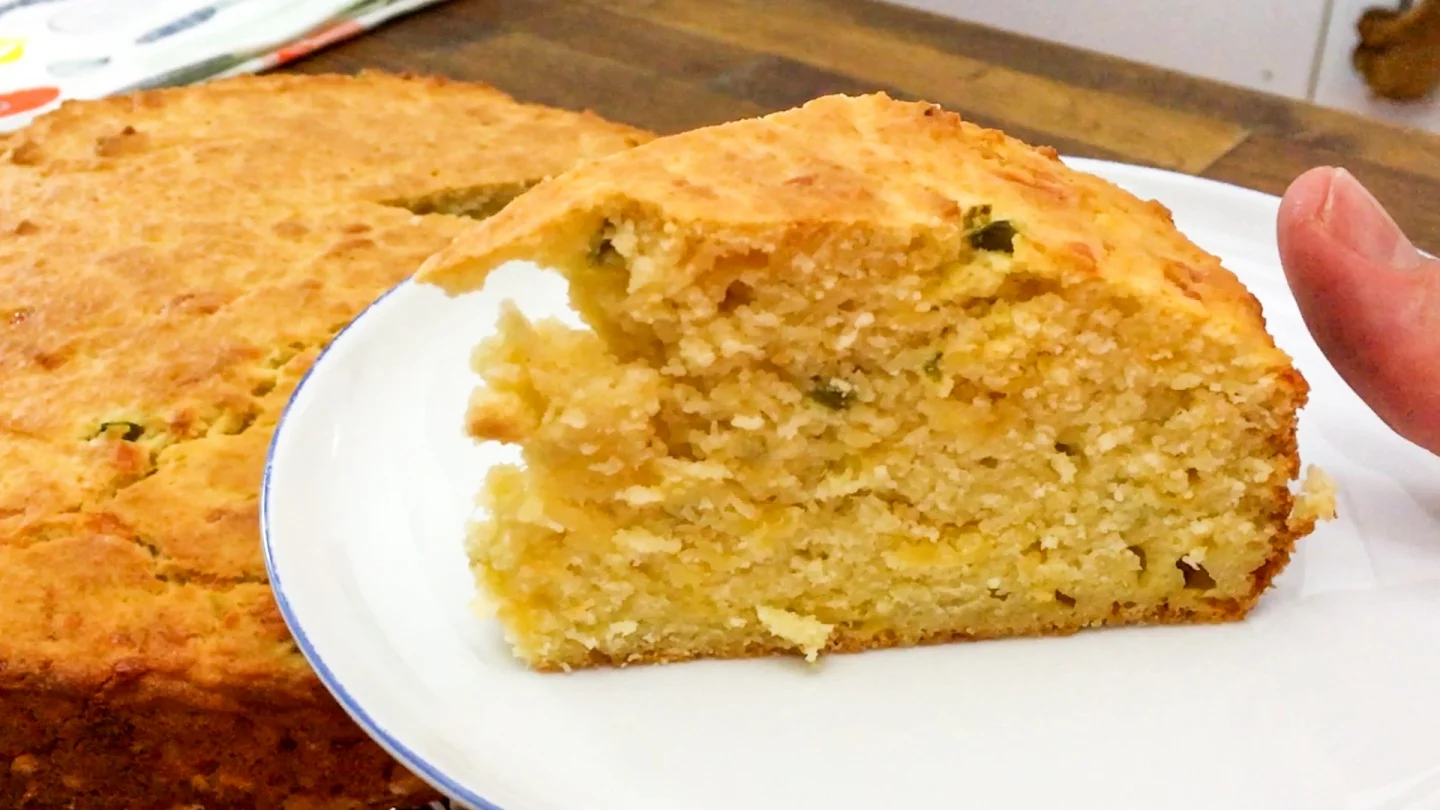 a slice of cornbread serve don a plate