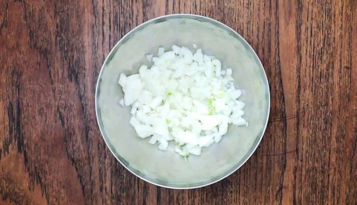 Finely chop onion and garlic