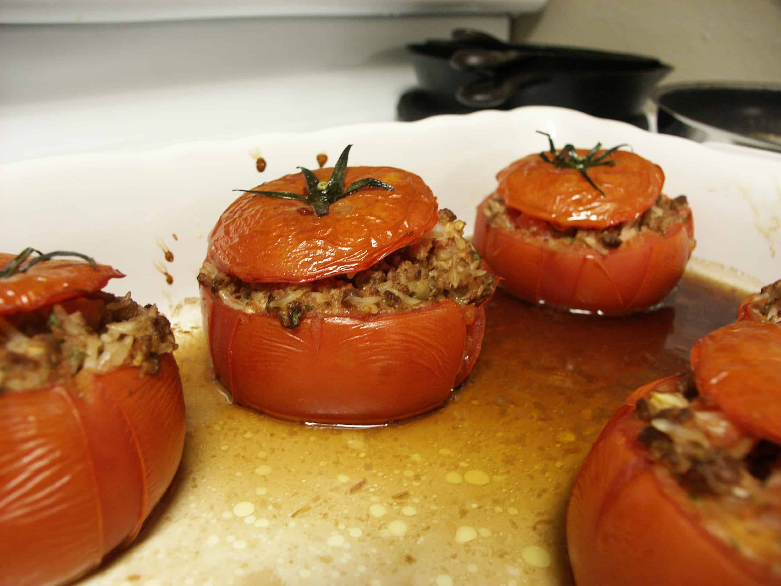 Stuffed tomatoes with ground beef 1