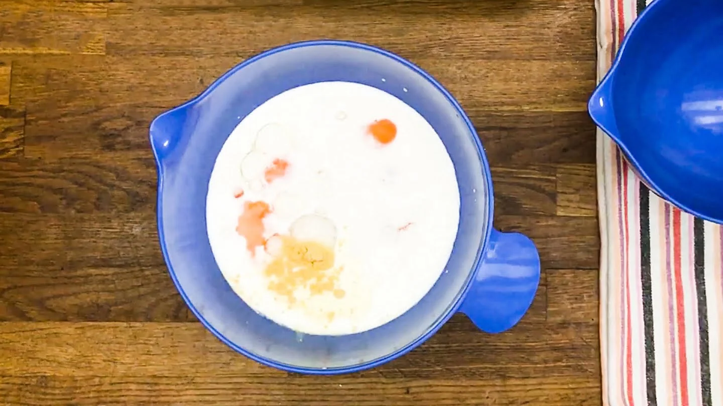 large bowl, whisk the eggs, and milk 