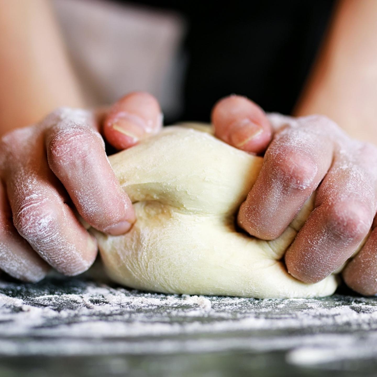 pizza dough ready to store in the fridge