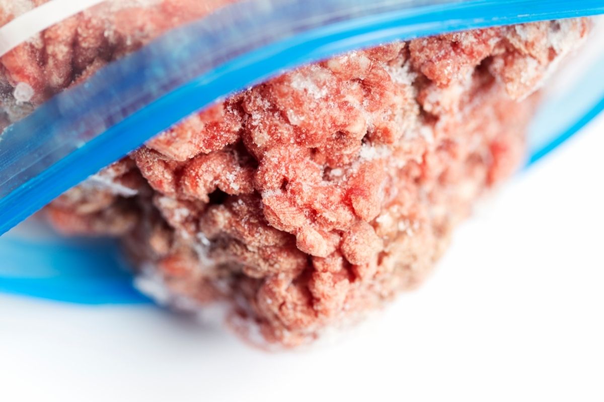 How do you defrost ground beef quickly?