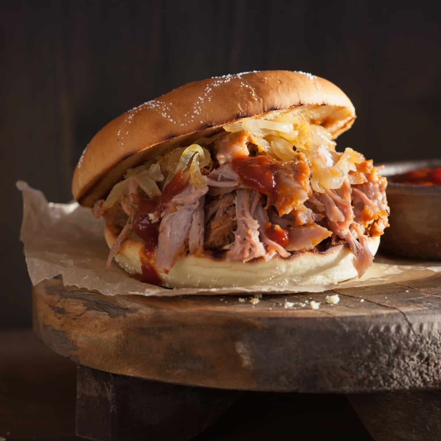 delicious pulled pork loaded with caramelizd onions 1