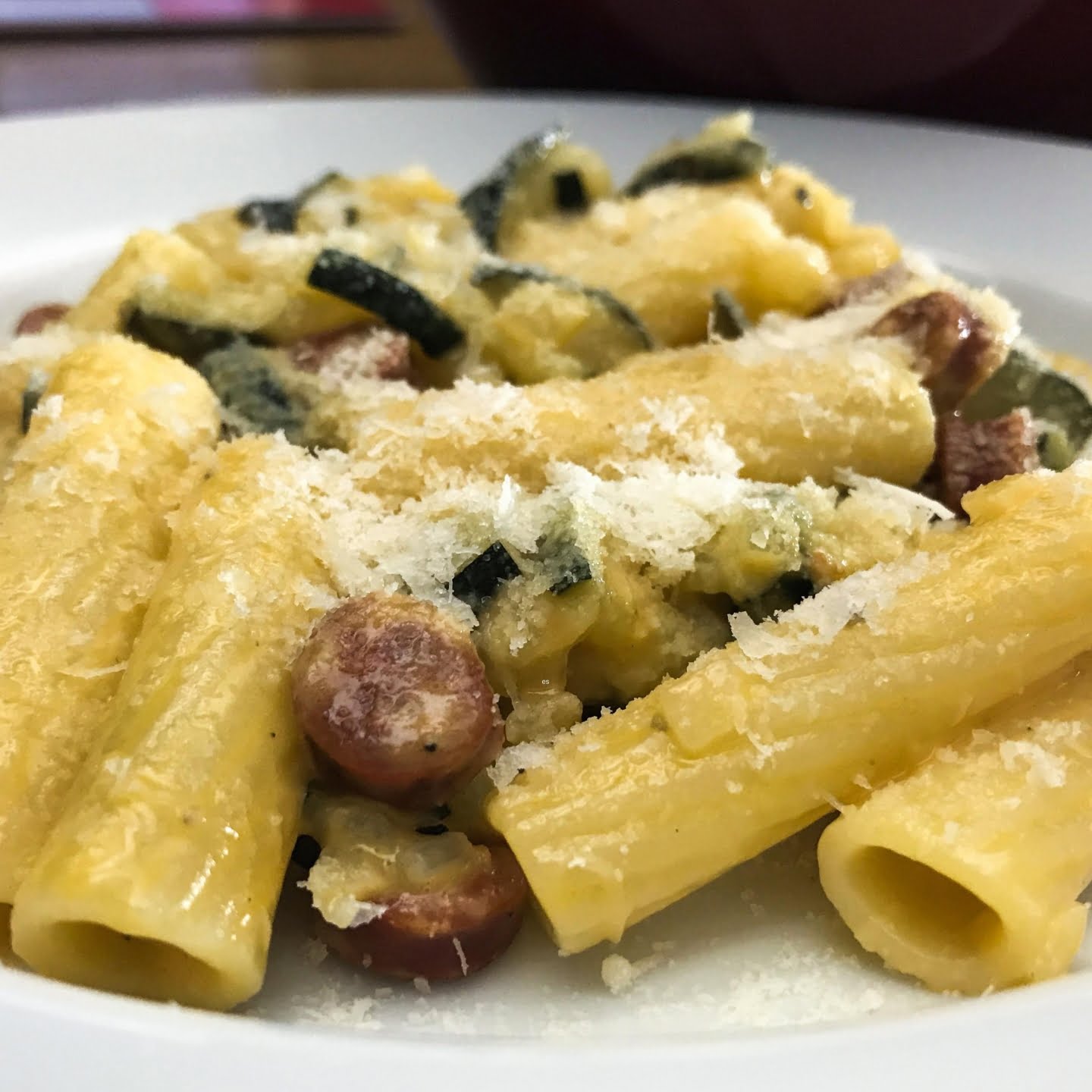 pasta with zucchini and chorizo 