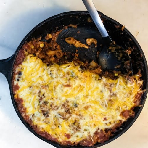 Southwest Skillet Chili Mac and Cheese - Comfortable Food