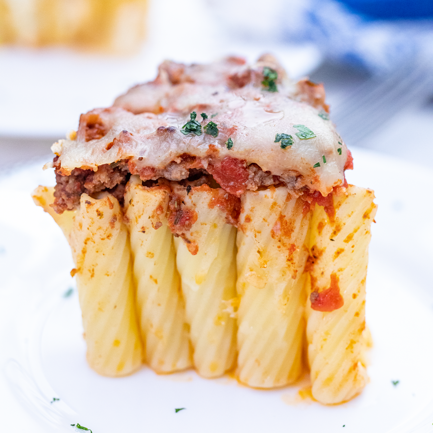 Stuffed Rigatoni 17 Stuffed rigatoni portion