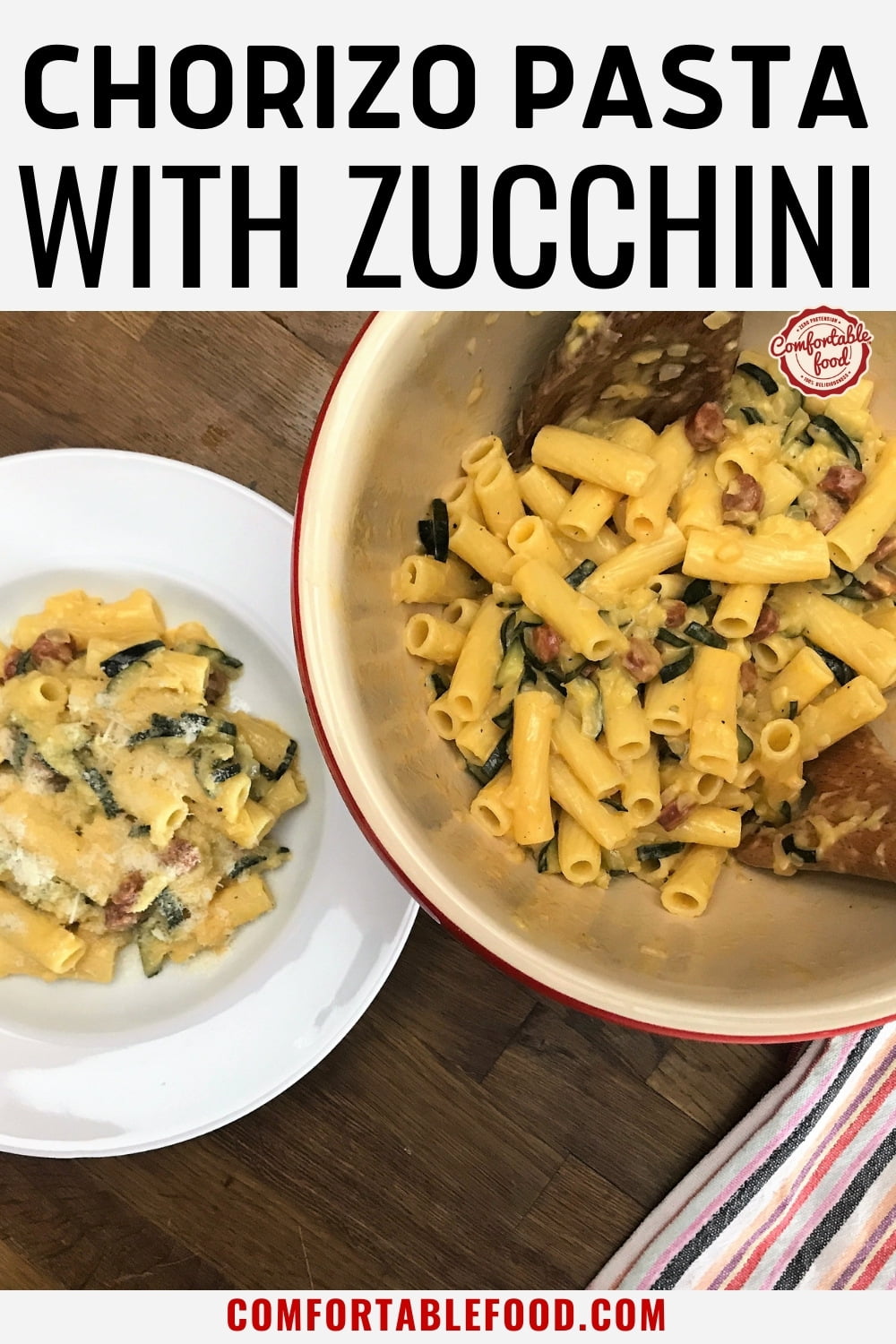 Chorizo pasta with zucchini1