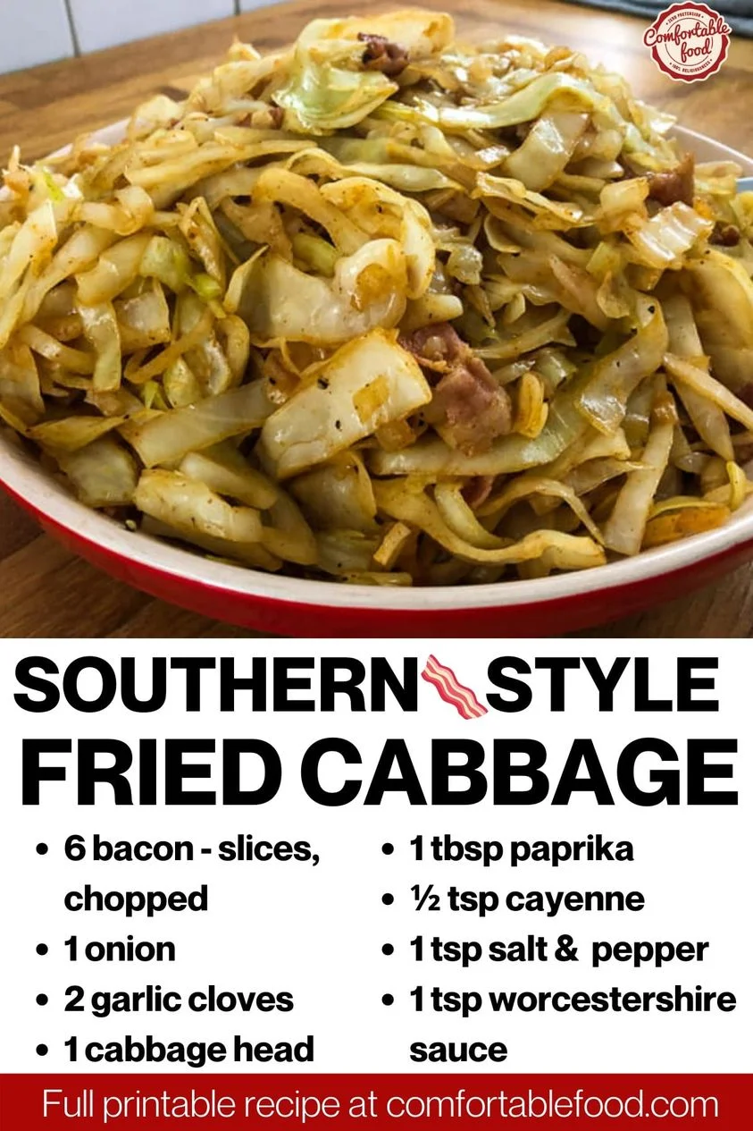 Fried cabbage fb post