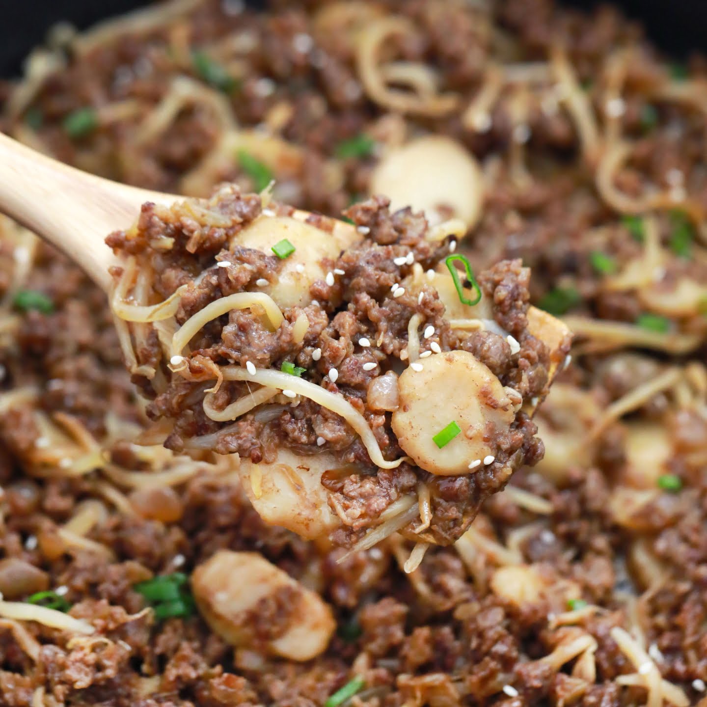 beef chop suey with rice