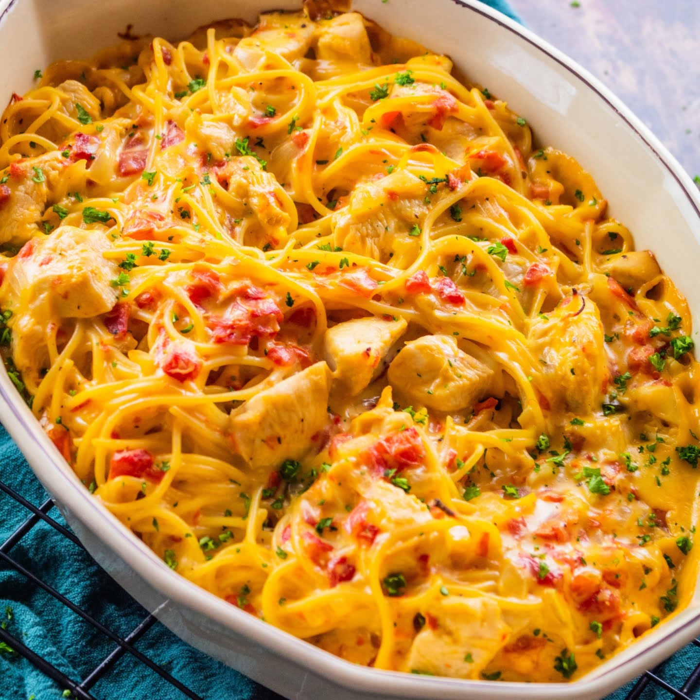 chicken spaguetti casserole