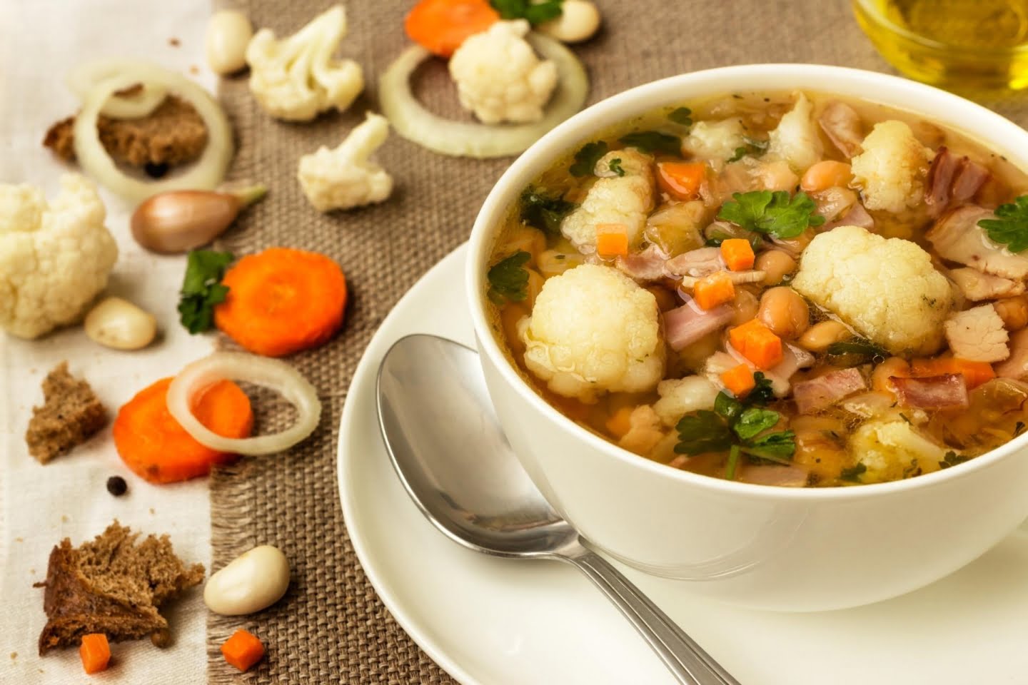 Fresh vegetables Soup toppings