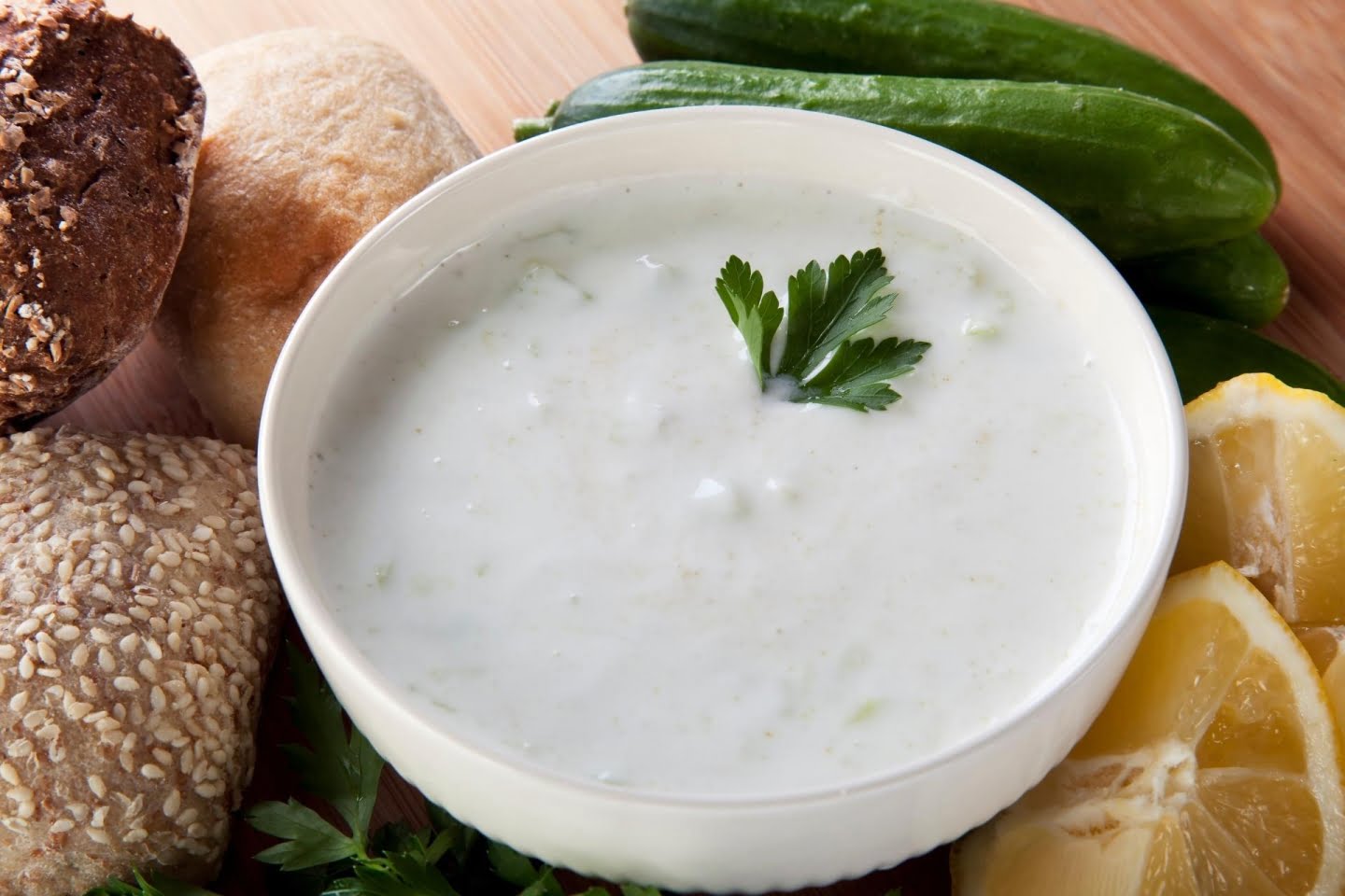 Dairy products soup toppings