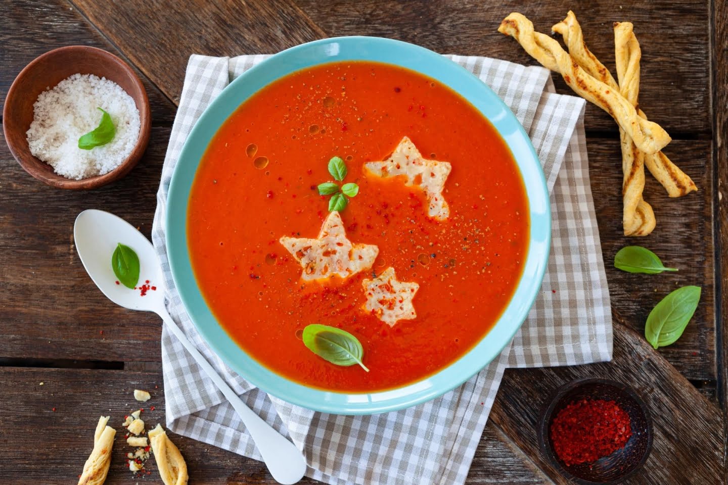 Parmesan crisps Soup toppings