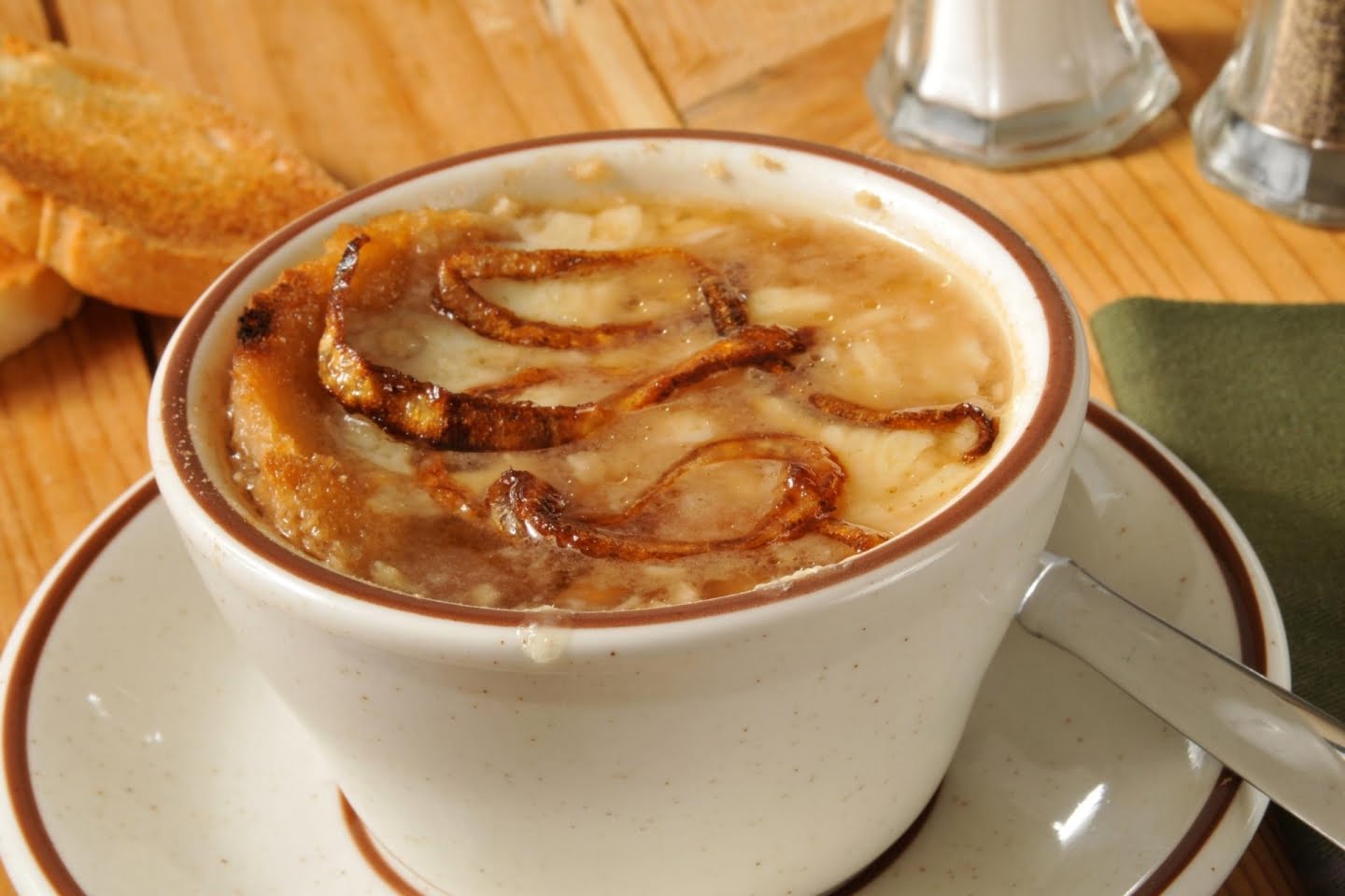 Caramelized onions Soup toppings