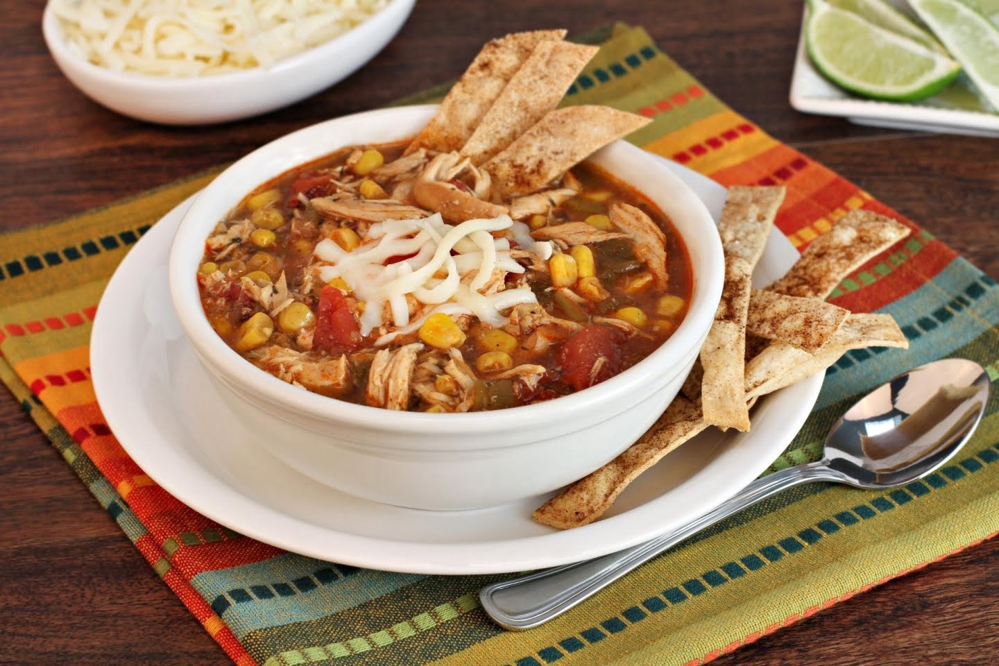 Chicken tortilla soup toppings