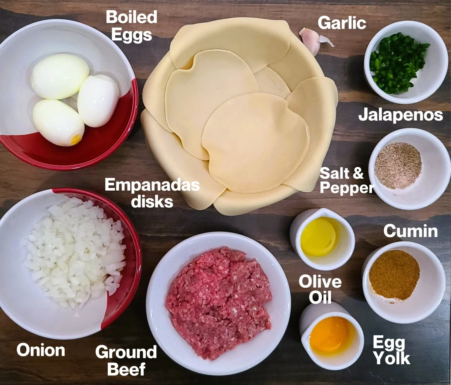 Baked empanadas ingredients
